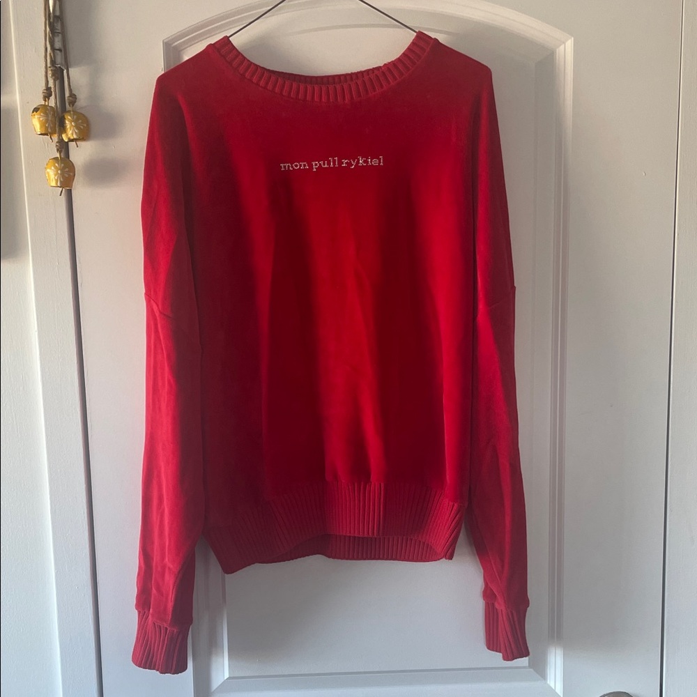 Sonia Rykiel Red Crew Neck Sweater